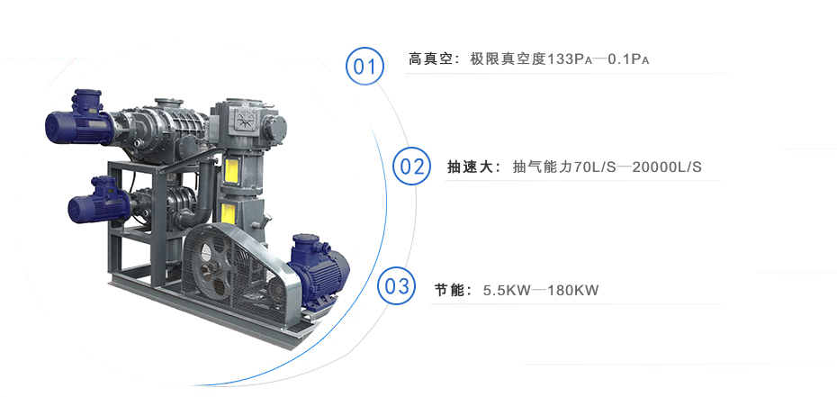 羅茨泵+無油往復(fù)真空泵機(jī)組 羅茨泵+無油往復(fù)真空泵機(jī)組